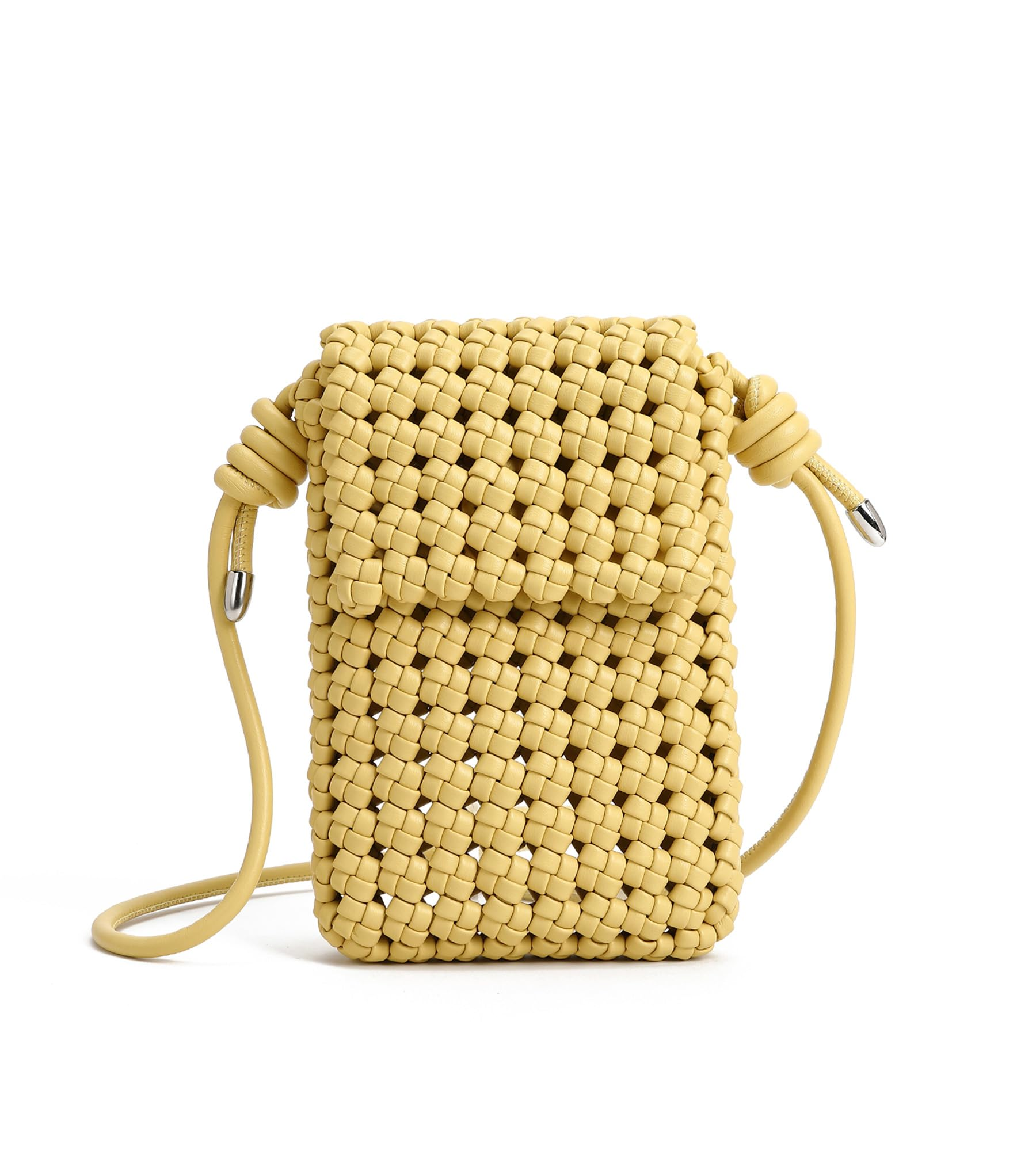 Fashionable Trendy New PU Leather Small Square Bag Woven Bag Women's Crossbody Bag