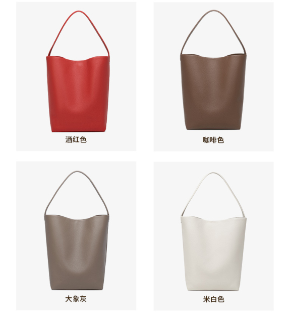 Luxury High Quality Large Capacity Women's Fashion PU Leather Bucket Handbag