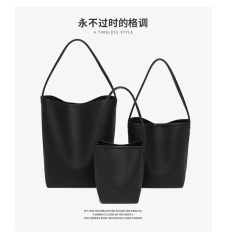 Luxury High Quality Large Capacity Women's Fashion PU Leather Bucket Handbag