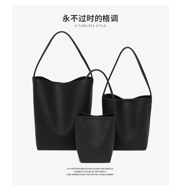 Luxury High Quality Large Capacity Women's Fashion PU Leather Bucket Handbag