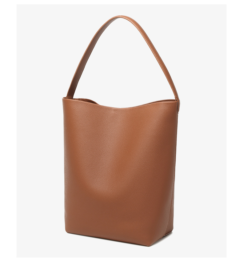 Luxury High Quality Large Capacity Women's Fashion PU Leather Bucket Handbag