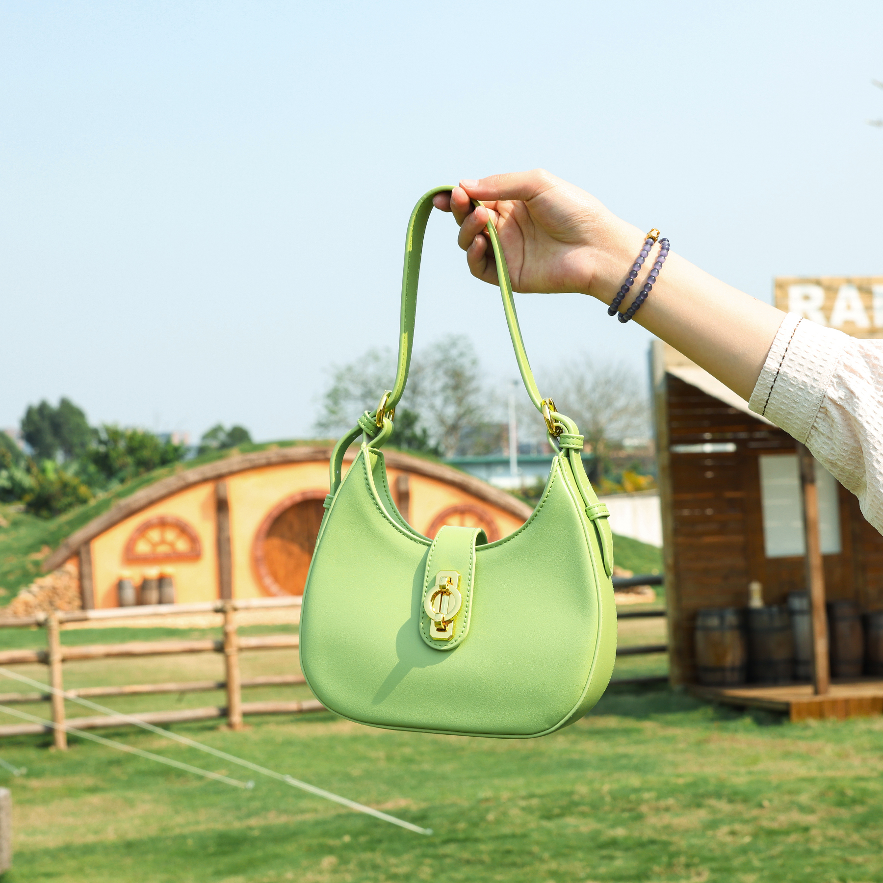 Fashion Luxury Casual PU Leather Women's Underarm Shoulder Bag for Shopping