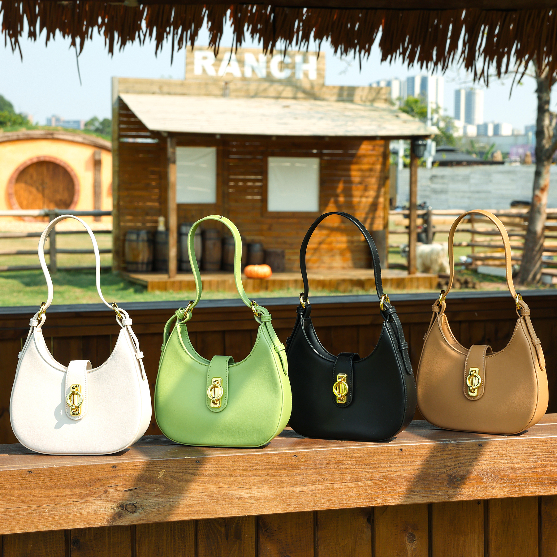 Fashion Luxury Casual PU Leather Women's Underarm Shoulder Bag for Shopping