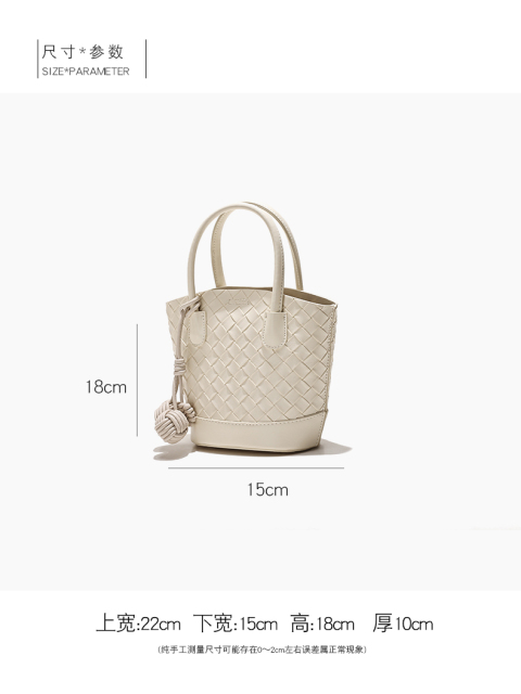 High Capacity Stylish Elegant PU Woven Leather Women's Handbag for Shopping