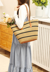 Factory Wholesale Summer Woven Casual Straw Bag Tote Bag Handbag for Travel