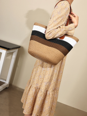 High Quality Large Capacity Summer Vacation Straw Bag Tote Bag for Daily Life