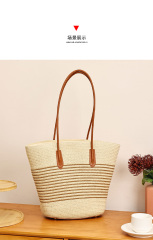 Luxury Large Capacity Women Girls Woven Straw Bag Handbag for Summer Beach