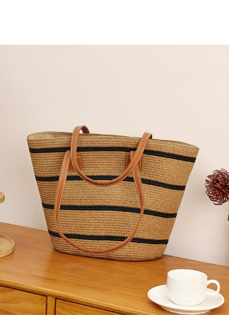 Popular New Simple Fashion Women's Straw Bag Underarm Bags Handbag for Sandbeach