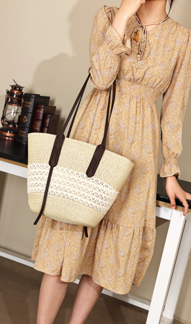 Summer Beach Ladies Summer Straw Bags Tote Bags Handbag for Travel Shopping