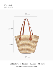 New Fashion Large Capacity Adults Summer Straw Bags Tote Bag for Outdoor