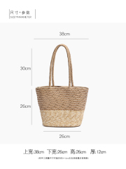 New Fashion Eco-friendly Underarm Bag Tote Bags Straw Woven Bag for Women