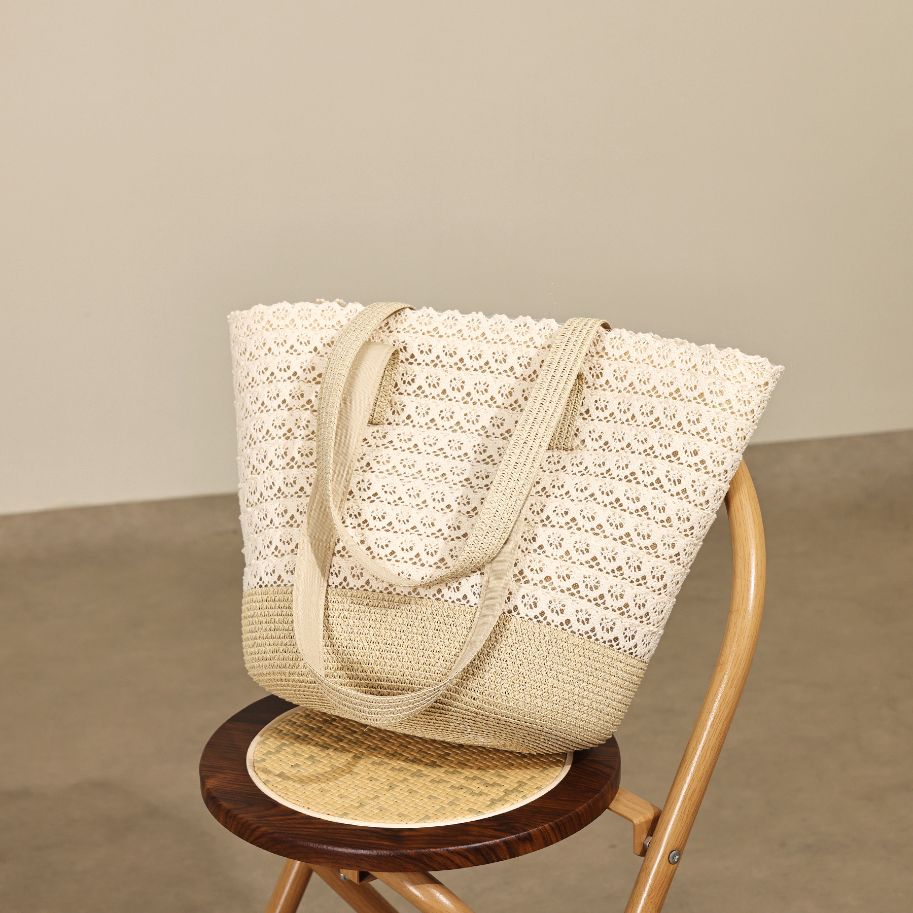 Multi Functional Simple Design Large Capacity Summer Beach Straw Woven Bag Handbag for Women