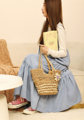 High Quality Handmade Large Capacity Summer Style Straw Bag Tote Bag for Women