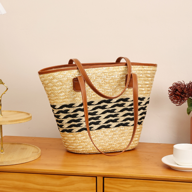 Wholesale New Tendy Large Capacity Summer Straw Woven Bag Tote Bag for Women