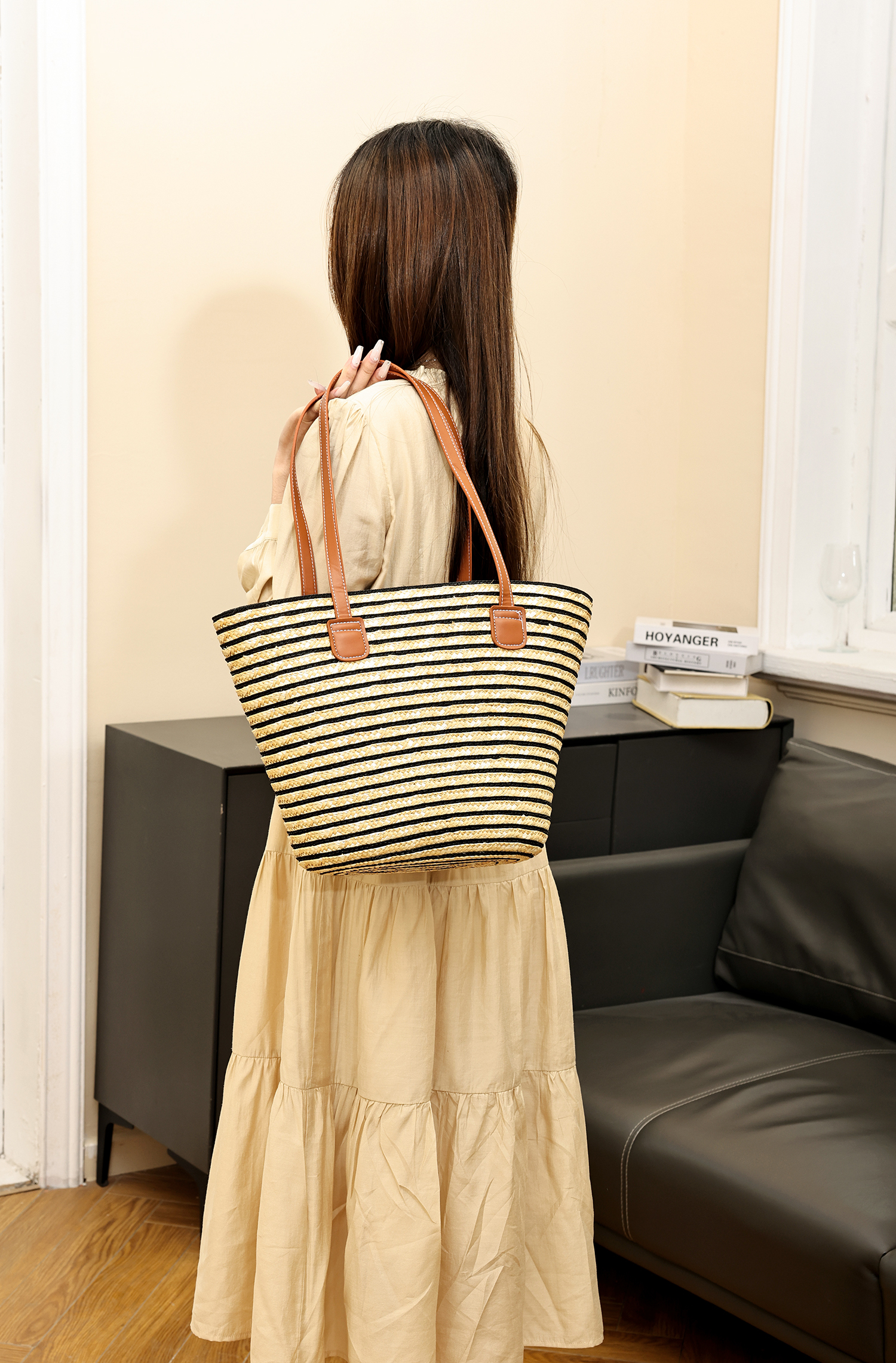 New Fashion Large Capacity Adults Summer Straw Bags Tote Bag for Outdoor