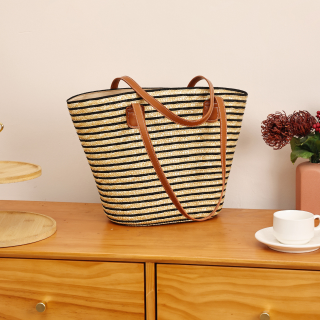 New Fashion Large Capacity Adults Summer Straw Bags Tote Bag for Outdoor