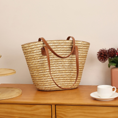 New Fashion Large Capacity Adults Summer Straw Bags Tote Bag for Outdoor