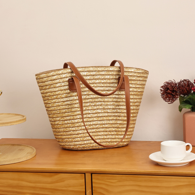 New Fashion Large Capacity Adults Summer Straw Bags Tote Bag for Outdoor