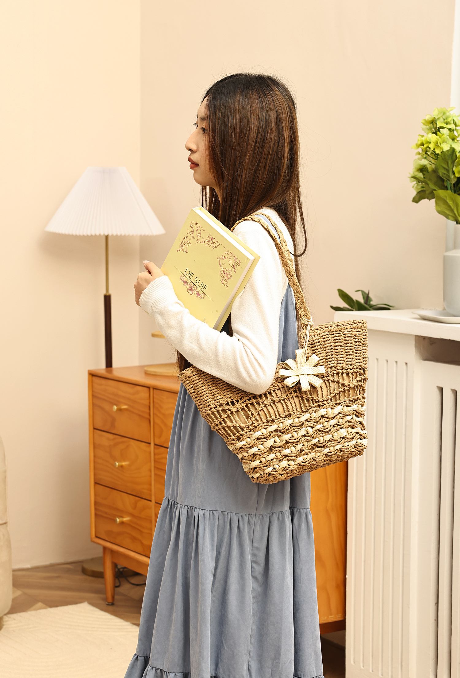 High Quality Handmade Large Capacity Summer Style Straw Bag Tote Bag for Women
