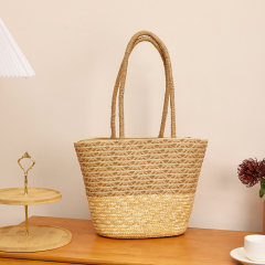 New Fashion Eco-friendly Underarm Bag Tote Bags Straw Woven Bag for Women
