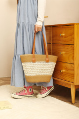 Fashionable Summer Beach Travel Straw Bag Handbag Underarm Bag for Outing