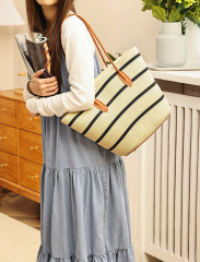 Factory Wholesale Summer Woven Casual Straw Bag Tote Bag Handbag for Travel