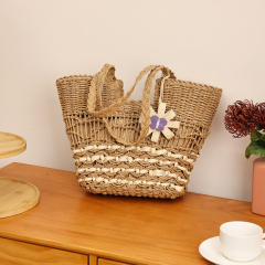 High Quality Handmade Large Capacity Summer Style Straw Bag Tote Bag for Women