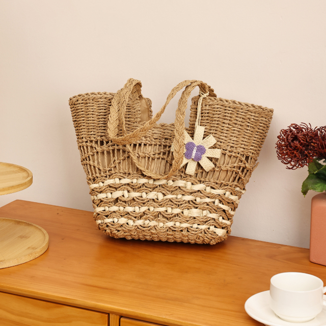 High Quality Handmade Large Capacity Summer Style Straw Bag Tote Bag for Women