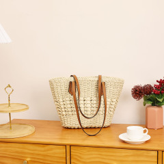 Popular Durable Women's Summer Seaside Vacations Straw Bags Handbag for Travel