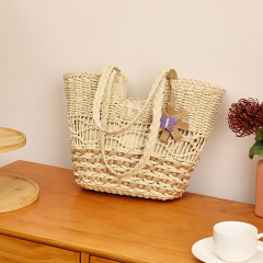 High Quality Handmade Large Capacity Summer Style Straw Bag Tote Bag for Women