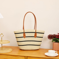 Factory Wholesale Summer Woven Casual Straw Bag Tote Bag Handbag for Travel
