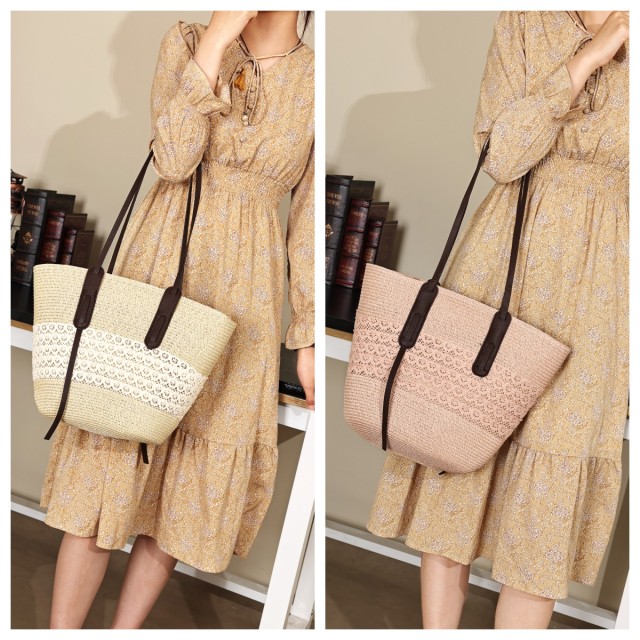 Summer Beach Ladies Summer Straw Bags Tote Bags Handbag for Travel Shopping