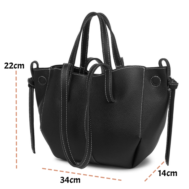 Timeless Textured Leather Tote with Versatile Carrying Options