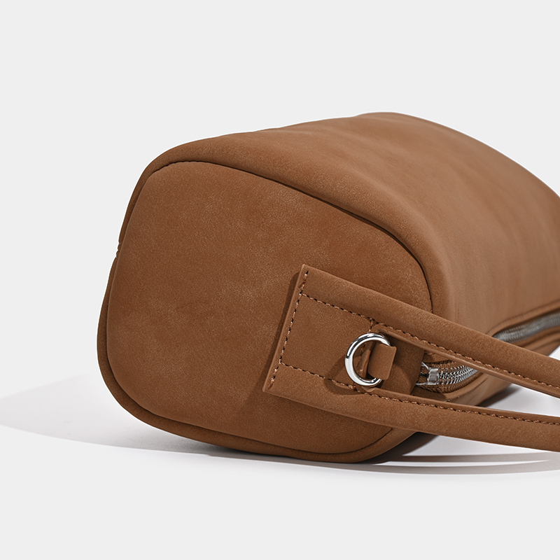 Unique Sculpted Suede Bag with Dual Handles and Detachable Strap in Versatile Elegant Colors