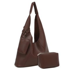 Timeless Hobo Bag in Classic Colors with Practical Detachable Pouches