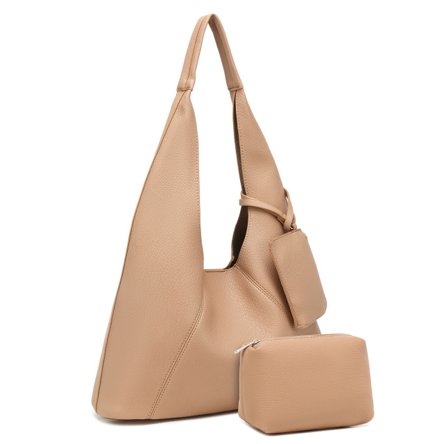 Timeless Hobo Bag in Classic Colors with Practical Detachable Pouches