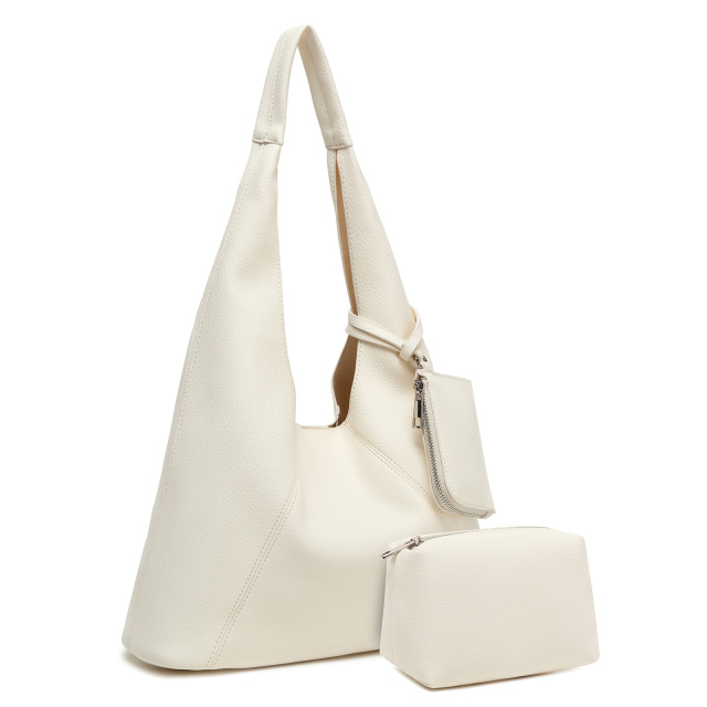 Timeless Hobo Bag in Classic Colors with Practical Detachable Pouches