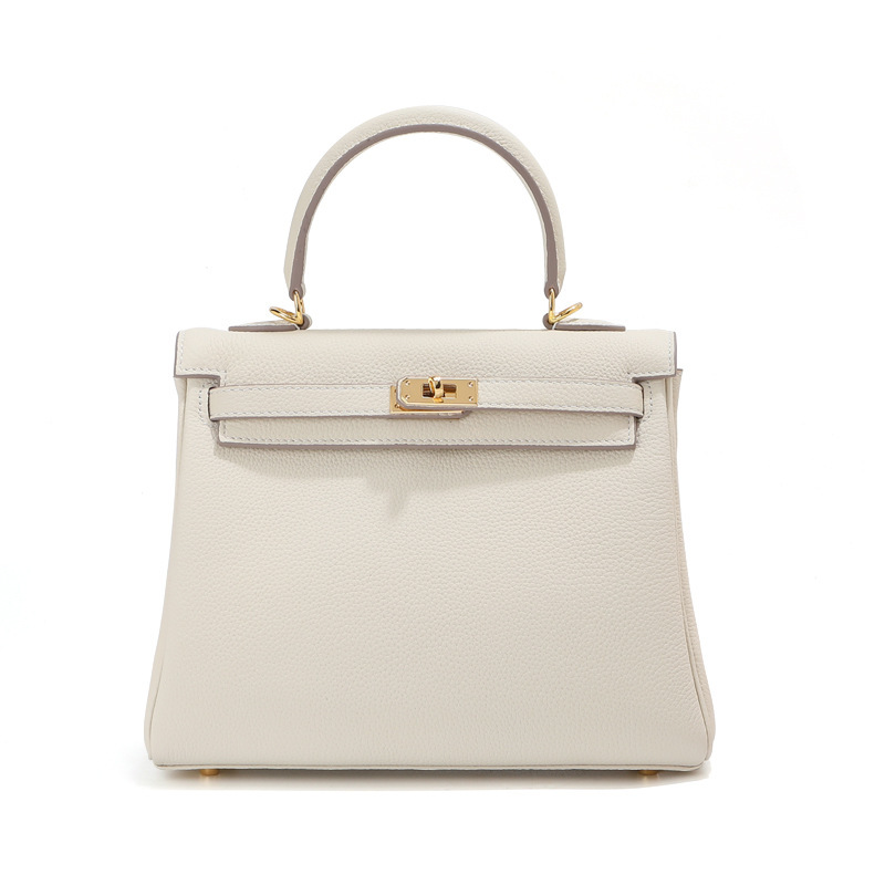 Top layer cowhide Kelly bag - premium leather luxury brand women's bag for fashion casual use, versatile single-shoulder crossbody bag