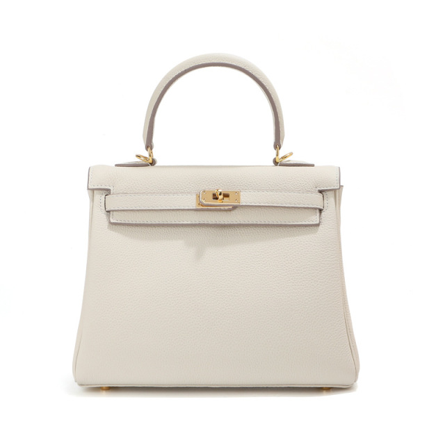 Top layer cowhide Kelly bag - premium leather luxury brand women's bag for fashion casual use, versatile single-shoulder crossbody bag