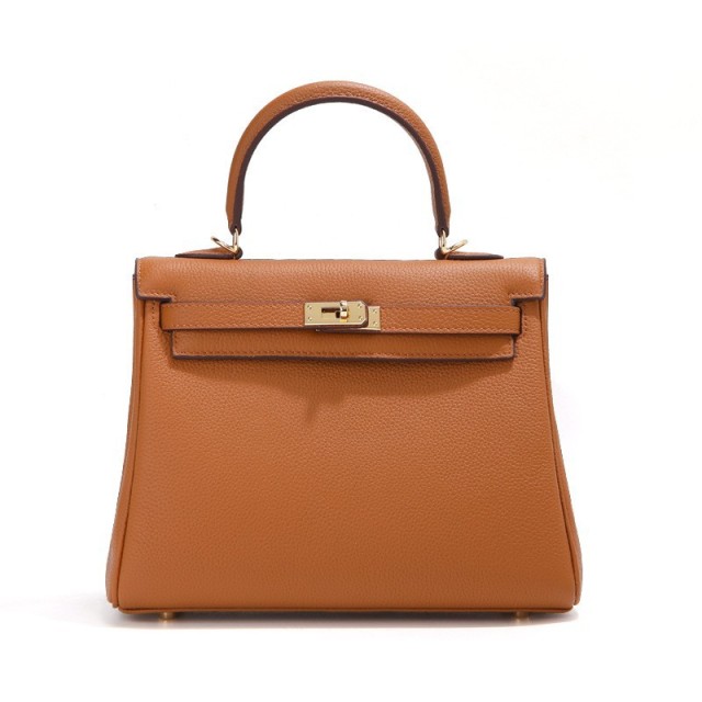 Top layer cowhide Kelly bag - premium leather luxury brand women's bag for fashion casual use, versatile single-shoulder crossbody bag