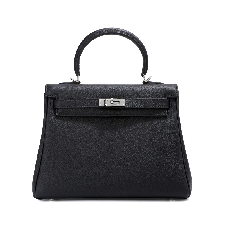 Top layer cowhide Kelly bag - premium leather luxury brand women's bag for fashion casual use, versatile single-shoulder crossbody bag