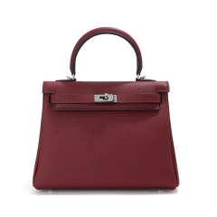 Top layer cowhide Kelly bag - premium leather luxury brand women's bag for fashion casual use, versatile single-shoulder crossbody bag