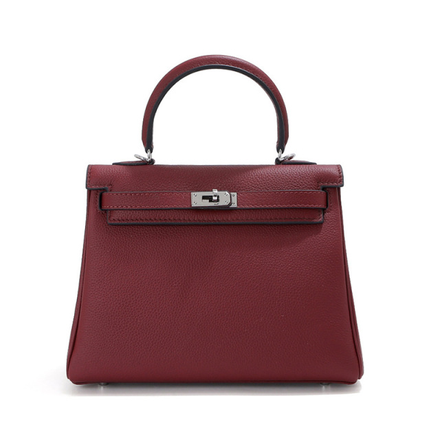 Top layer cowhide Kelly bag - premium leather luxury brand women's bag for fashion casual use, versatile single-shoulder crossbody bag