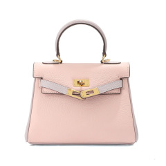 Top layer cowhide Kelly bag - premium leather luxury brand women's bag for fashion casual use, versatile single-shoulder crossbody bag