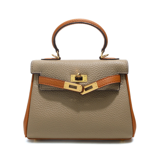 Top layer cowhide Kelly bag - premium leather luxury brand women's bag for fashion casual use, versatile single-shoulder crossbody bag