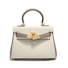 Top layer cowhide Kelly bag - premium leather luxury brand women's bag for fashion casual use, versatile single-shoulder crossbody bag