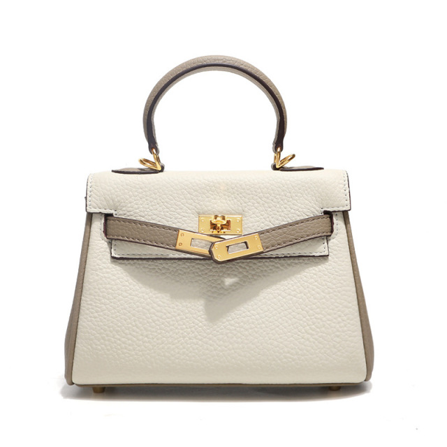 Top layer cowhide Kelly bag - premium leather luxury brand women's bag for fashion casual use, versatile single-shoulder crossbody bag