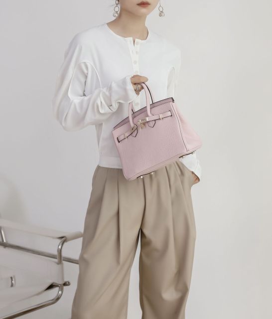 Women's Genuine Top-Grain Cow Leather Structured Handbag, Large-Capacity Top Handle Shoulder Crossbody Bag with Lock Closure
