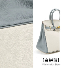 White with Blue，