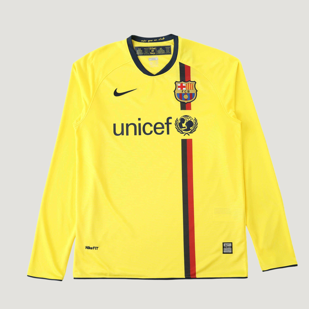 0809 FC Barcelona / Barça away Long sleeved retro Fan version